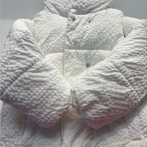 MANGO Girl 2-3 White Quilted Jacket
